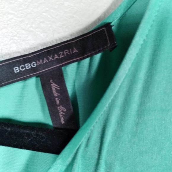 BCBGMAXAZRIA Light Aqua Smocked Lara Dress - Picture 4 of 13